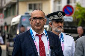 Paris 2024 - Darmanin Inspects Parc Des Princes' Security