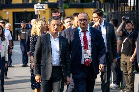 Paris 2024 - Darmanin Inspects Parc Des Princes' Security