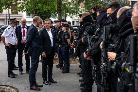 Paris 2024 - Darmanin Inspects Parc Des Princes' Security