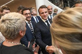 Paris 2024 - Macron Inaugurates The "Maison de L’Elysee"