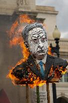 Protesters Gather Near US Capitol As Netanyahu Addresses The Congress.