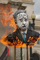 Protesters Gather Near US Capitol As Netanyahu Addresses The Congress.