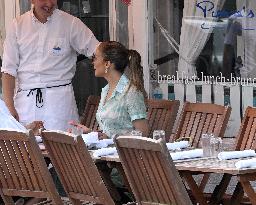 Jennifer Lopez Heads To Lunch At A Restaurant - The Hamptons