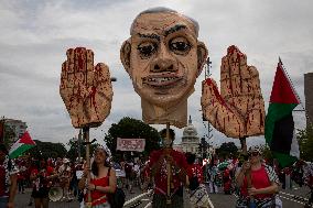 Pro-Palestinian Protest Over Netanyahu's Visit In USA