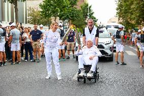 PARIS 2024 - Olympic Torch flame bearers in Hauts de Seine