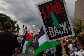 Thousands Protest As Netanyahu Addresses US Congress - Washington