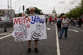 Thousands Protest As Netanyahu Addresses US Congress - Washington