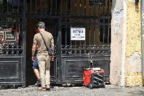 Diesel generators in Odesa streets