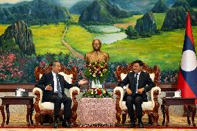 LAOS-VIENTIANE-PRESIDENT-CHINA-WANG YI-MEETING