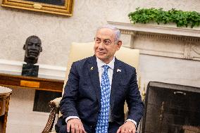 DC: US President Joe Biden meets with Israeli Prime Minister Bejamin Netanyahu at the White House