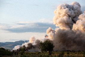 Explosion And Fire In Firework Warehouses In Bulgaria.