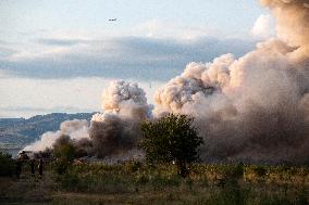 Explosion And Fire In Firework Warehouses In Bulgaria.