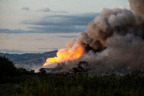 Explosion And Fire In Firework Warehouses In Bulgaria.