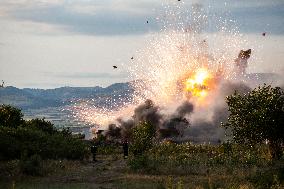 Explosion And Fire In Firework Warehouses In Bulgaria.