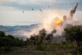 Explosion And Fire In Firework Warehouses In Bulgaria.