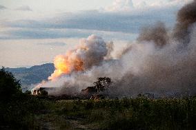 Explosion And Fire In Firework Warehouses In Bulgaria.