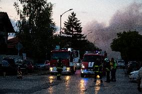 Explosion And Fire In Firework Warehouses In Bulgaria.