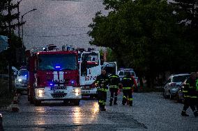 Explosion And Fire In Firework Warehouses In Bulgaria.