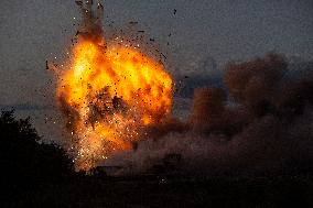 Explosion And Fire In Firework Warehouses In Bulgaria.