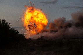 Explosion And Fire In Firework Warehouses In Bulgaria.