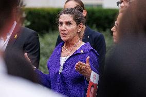 DC: Families of Americans held hostage by Hamas Speak to Press at White House