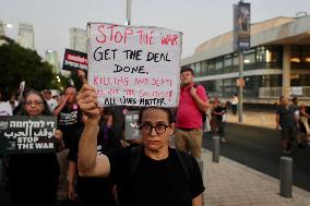 ISRAEL-TEL AVIV-GAZA-CEASEFIRE-DEMONSTRATION