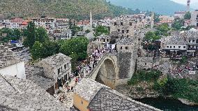 BOSNIA AND HERZEGOVINA-MOSTAR-OLD BRIDGE-RESTORATION-20TH ANNIVERSARY