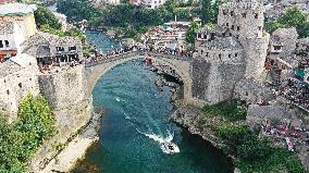 BOSNIA AND HERZEGOVINA-MOSTAR-OLD BRIDGE-RESTORATION-20TH ANNIVERSARY