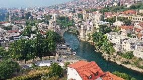 BOSNIA AND HERZEGOVINA-MOSTAR-OLD BRIDGE-RESTORATION-20TH ANNIVERSARY