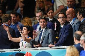 Paris 2024 - Handball - PM Attal At France v Hungary