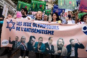 Demonstration Against Antisemitism, In Paris