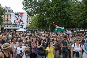 Demonstrators Anti-Olympic Games And Pro-Israel In Republic Square, In Paris.