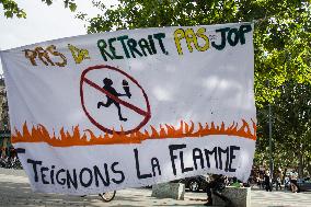 Demonstrators Anti-Olympic Games And Pro-Israel In Republic Square, In Paris.