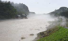 Heavy rain in northeastern Japan