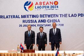 LAOS-VIENTIANE-CHINA-RUSSIA-LAOS-TRILATERAL MEETING