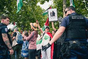 Paris 2024 - Demonstration Against The Opening Ceremony