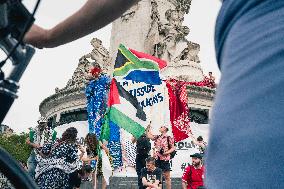 Paris 2024 - Demonstration Against The Opening Ceremony