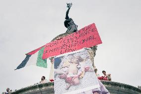 Paris 2024 - Demonstration Against The Opening Ceremony