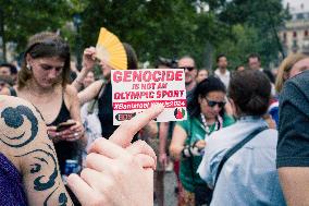 Paris 2024 - Demonstration Against The Opening Ceremony