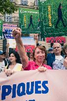 Paris 2024 - Demonstration Against The Opening Ceremony