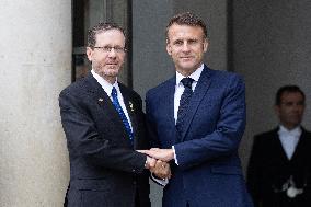 French President meets with Israel President - Paris