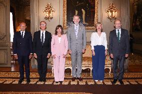 Paris 2024 - King Felipe receives Anne Hidalgo At Spanish Embassy