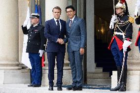 Emmanuel Macron meets with President of Madagascar- Paris