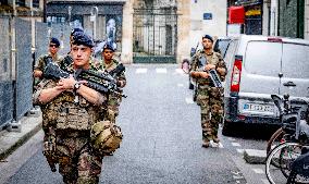 Paris 2024 - French Police, Divers, and Army Prepare For Opening Ceremony