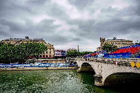 Paris 2024 - French Police, Divers, and Army Prepare For Opening Ceremony