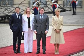 Paris 2024 - Reception At Elysee Prior Opening Ceremony