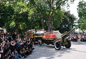 VIETNAM-HANOI-LATE PARTY CHIEF-NGUYEN PHU TRONG-MEMORIAL SERVICE-BURIAL CEREMONY