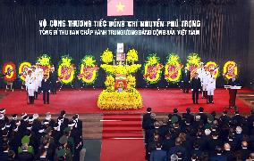 VIETNAM-HANOI-LATE PARTY CHIEF-NGUYEN PHU TRONG-MEMORIAL SERVICE-BURIAL CEREMONY