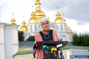 News conference of US Under Secretary of Commerce Marisa Lago in Kyiv