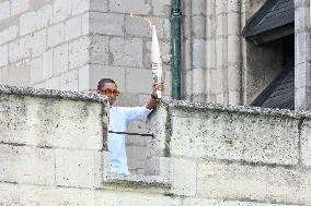PARIS 2024 - Olympic Torch flame bearers during the last day